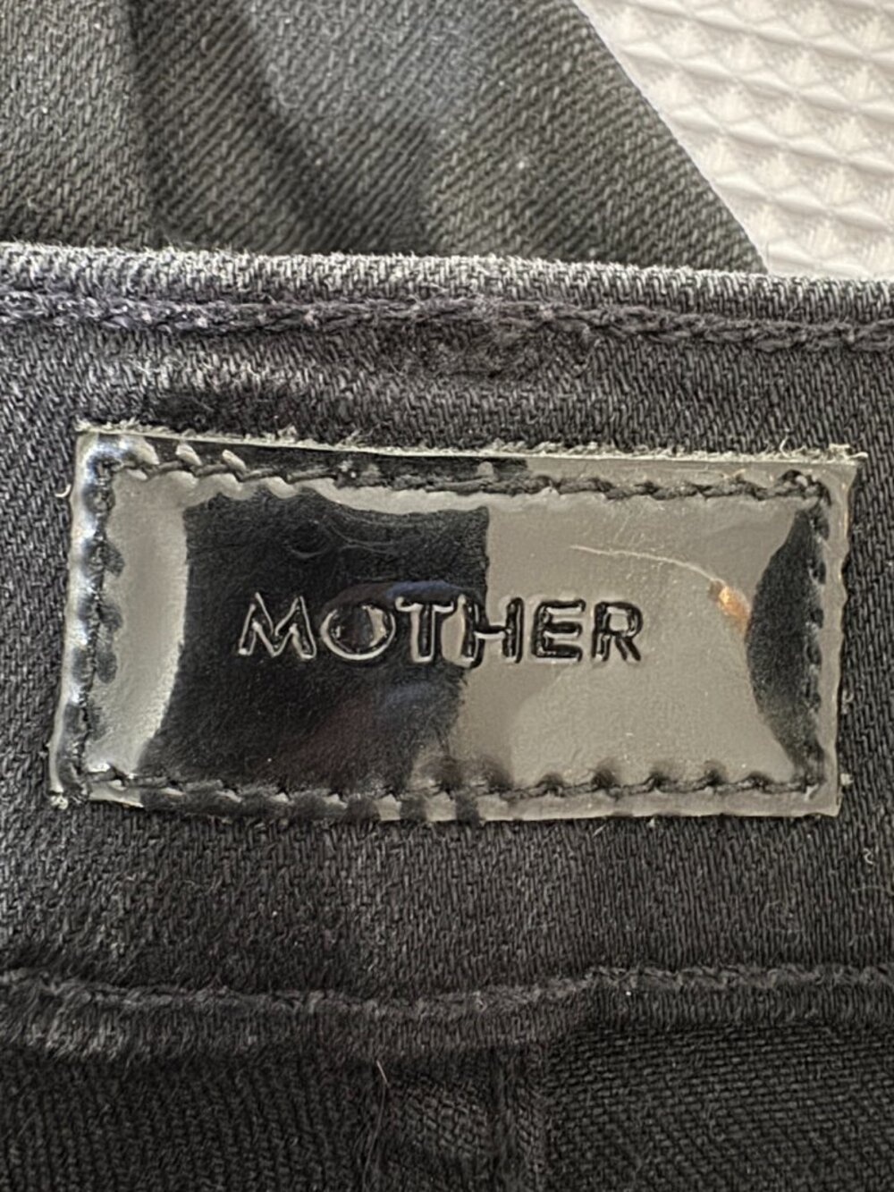 MOTHER The Swooner Ankle Black Coated High Waist Jeans in Wet Paint - Picture 4 of 15